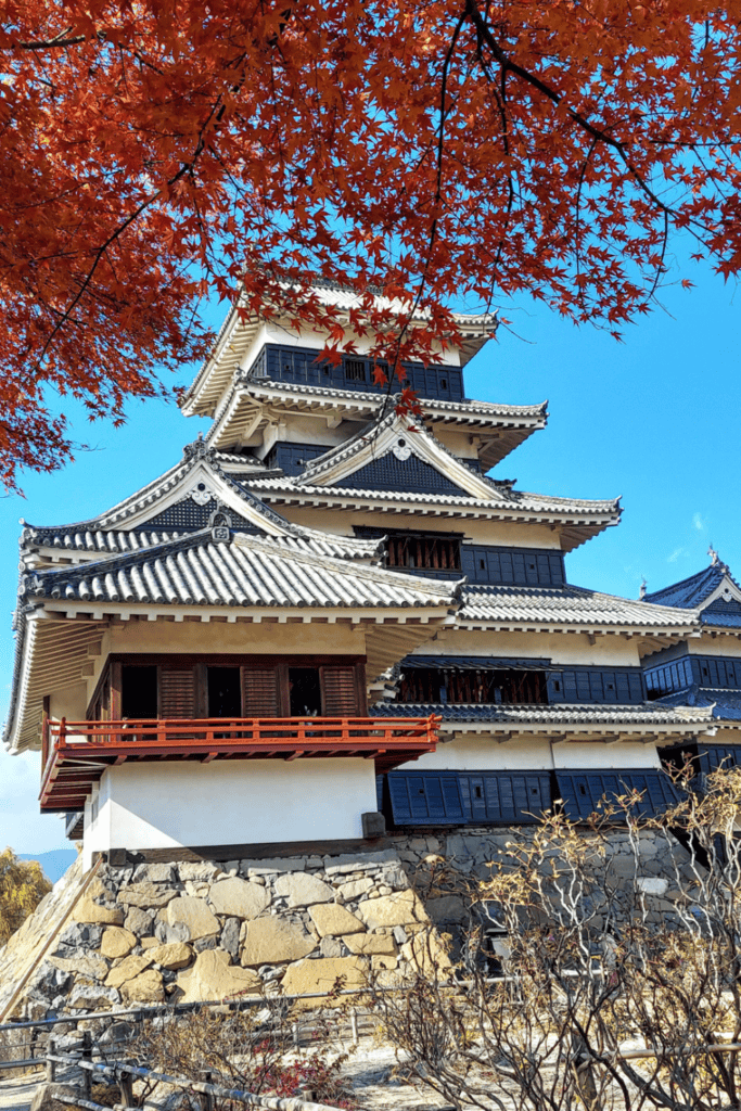 Red Maple leaves in Matsumoto