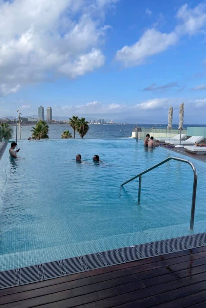 w hotel barcelona infinity pool