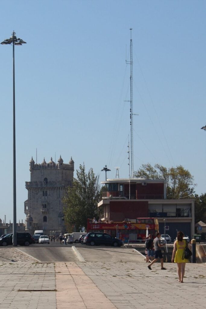 The boardwalk with Belém Tower in the foreground