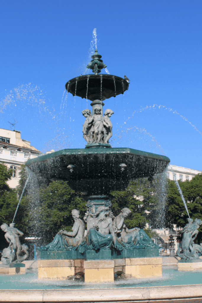 Fountain at Rossio Square